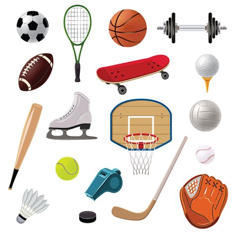 Sports Equipment Icons Set 459201 Vector Art At Vecteezy