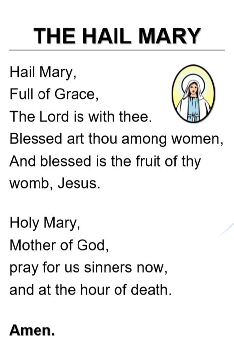 Printable Hail Mary