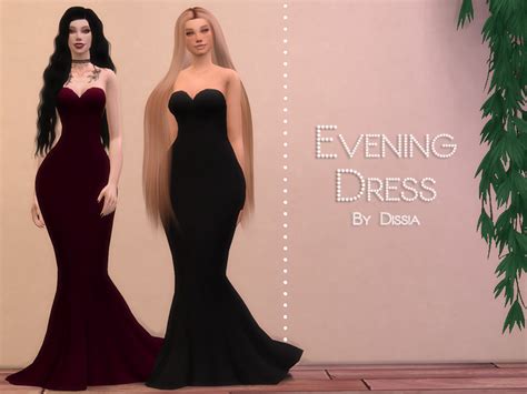 Evening Dress By Dissia From Tsr • Sims 4 Downloads