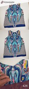 Nwot Agaci Multicolored Sleeveless Blouse Gorgeous Agaci Multicolored