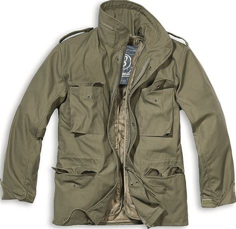 Brandit M65 Military Vintage Parka Jacket Field Army Combat Zip Warm