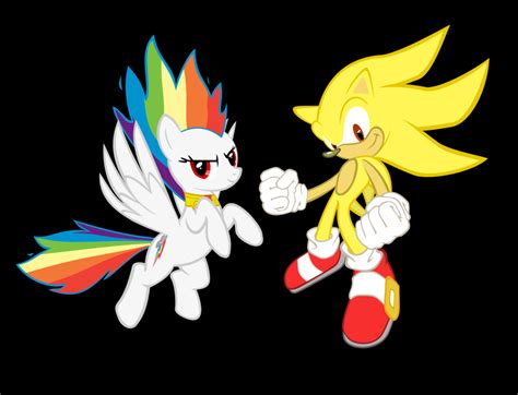 And its up to twilight, spike, and sonic the hedgehog. Super Sonic and Rainbow Dash!! by GeoNine on deviantART ...