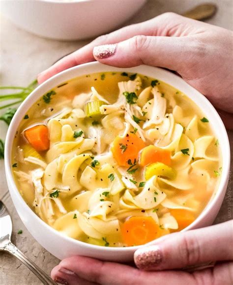 Homemade Crockpot Chicken Noodle Soup The Chunky Chef