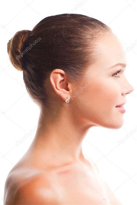 Woman Side Profile Looking Up