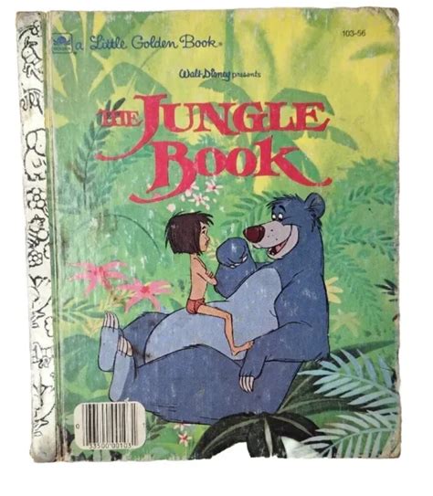 1967 Walt Disney The Jungle Book Vintage A Little Golden Book Hardcover