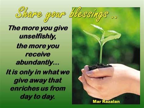 Sharing Blessings Quotes Quotesgram