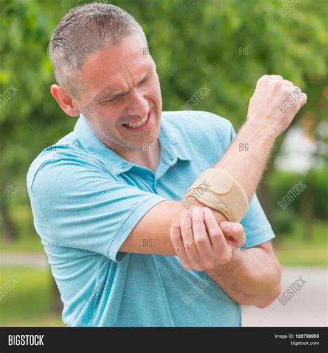 Man Wearing Elbow Image And Photo Free Trial Bigstock