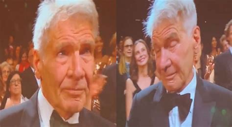 Harrison Ford In Tears As He Receives The Palm D Or Standing Ovation