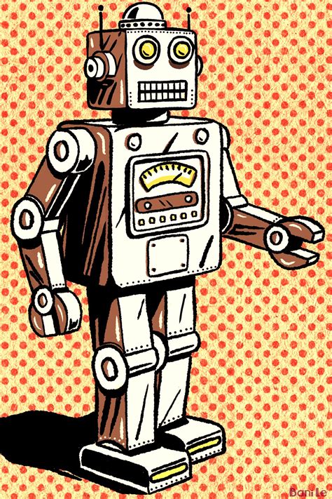 Here Is My New Retro Robot Im Particularly Taken With The Dotted