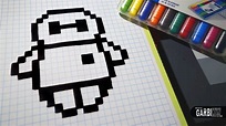 Handmade Pixel Art - How To Draw BayMax from Big Hero 6 #pixelart ...
