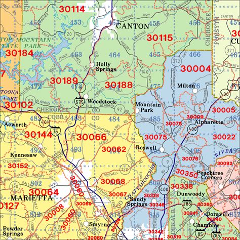 Explore Atlanta With The Atlanta Zip Code Map 2023 Calendar Printable