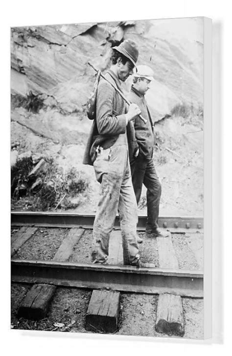 Print Of Hobos C1920 Hobos Walking Along The Railroad Tracks After