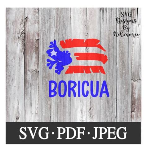 Boricua Svg Coqui Boricua Jpeg Coqui Puerto Rican Flag Etsy España