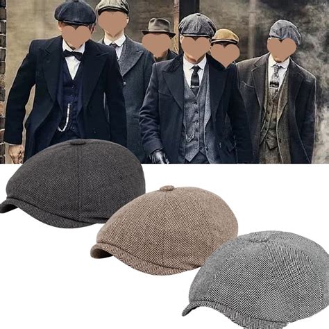 Classic Newsboy Hat For Men Newsboy Caps Vintage Retro Tweed Peaky