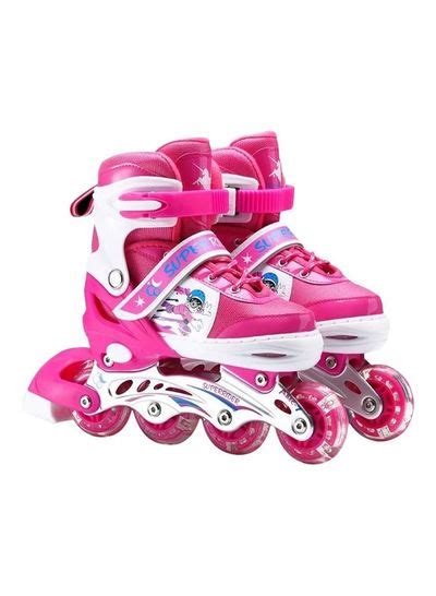 Adjustable Full Flash Single Row Four Wheel Roller Skates Skating Shoes