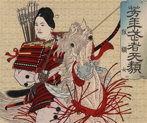 The Female Warrior Hangaku Ukiyo E Art Print Yoshitoshi Taiso