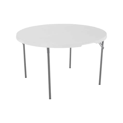 Stripn 48” Round Fold In Half Table White Granite