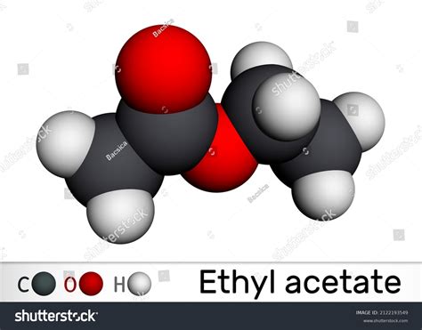 Ethyl Acetate Ethyl Ethanoate Molecule Acetate Stock Illustration