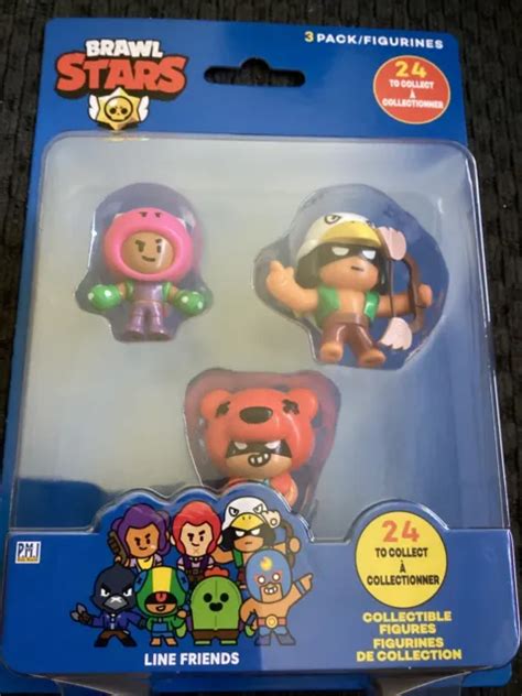 Brawl Stars Line Friends Series 1 3 Pack With Bo Collectible Figures
