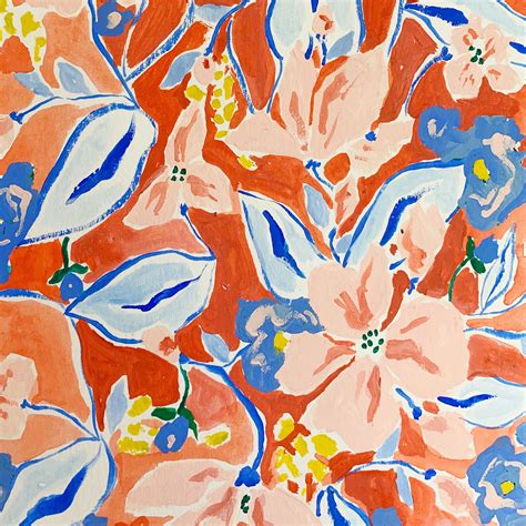 Floral Pattern By Margaret Jeane Floral Artwork Floral Art Abstract