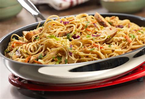 The combination of peanut butter, soy sauce, red pepper and brown sugar makes this dish thai. Campbell's Kitchen: Thai Noodles & Chicken Recipe | Just A ...