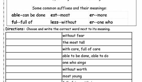 16 Best Images of Prefix And Suffix Worksheets 4th Grade - Prefix and