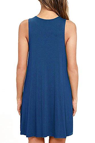Zalalus Casual Dress Womens Sleeveless Summer Loose T Shirt Swing