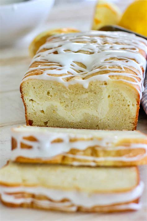 Lemon Loaf Cake With Cream Cheese Filling Laughing Spatula
