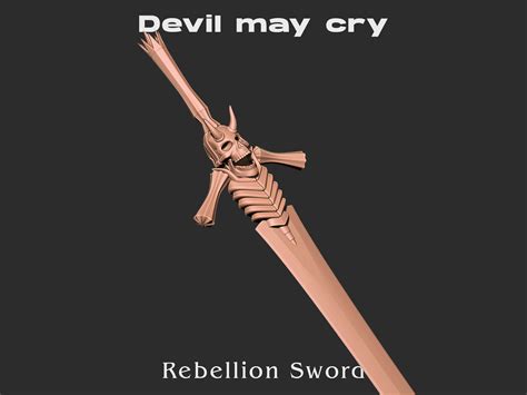 Stl File Devil May Cry Rebellion Sword 3d Print Model 😈・3d Printing