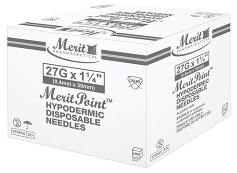 Needle Hypodermic 27g X 1 14 24687 Disposable Regular Bevel