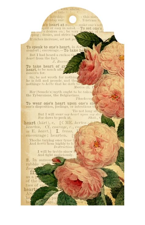 An Old Book With Pink Flowers On It