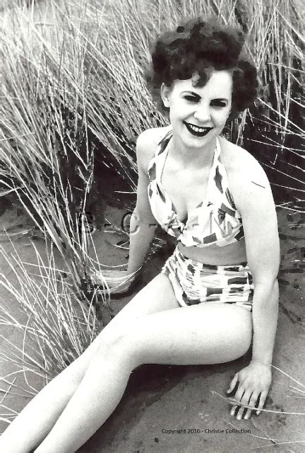 1940S 60S B W 4 X 6 Repro Risque Pinup Photo Bathing Beauty Bikini