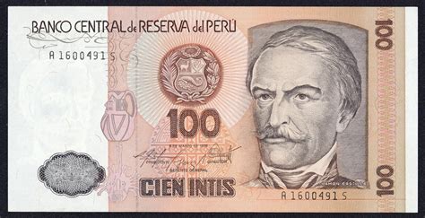 Visit terms and conditions for details. Peru 100 Intis banknote 1986 Ramon Castilla|World Banknotes & Coins Pictures | Old Money ...