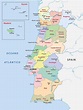 Mapa de Portugal - Férias e Roteiros