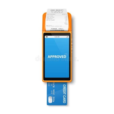 Vector 3d Nfc Payment Machine With Approved Status Paper Receipt