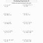 Evaluating Expressions With Fractions Worksheet