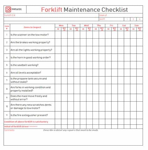 Any cell custom format code will be divided in to 4 parts : Maintenance Checklist Template - 10+ daily, weekly ...