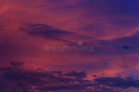 Beautiful Pink Sunset Sky Natural Background Stock Image Image Of