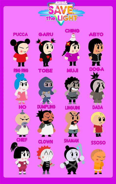 Pucca Characters In Save The Light Style By Poptartknuxx On Deviantart