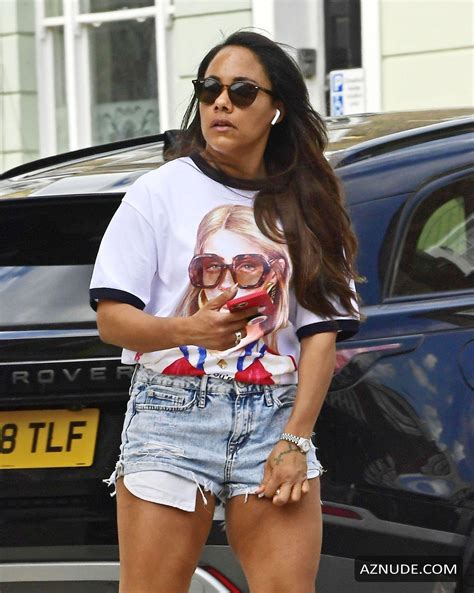 Alex Scott Sexy Shows Off Her Summer Style In Denim Shorts In London