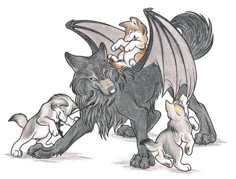 Wolf With Wings And Cubs With Wings Pinterest Wolf With Wings