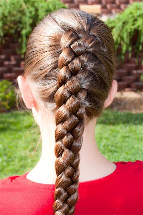 Round 4 strand braids are usually used with leather, para cord, and plastic craft lace. French 4-Strand Braid | Hair | Pinterest