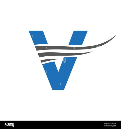 Diseño Inicial Del Logotipo De La Letra V Del Monograma Plantilla