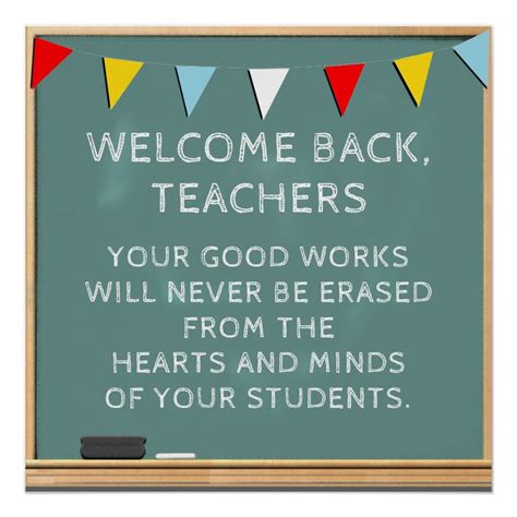 Welcome Back Teachers Ideas