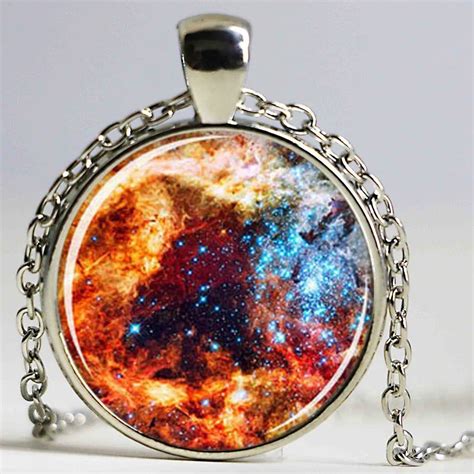 Free Shipping Nebula Jewelry Galaxy Orion Silver Universe Necklace For