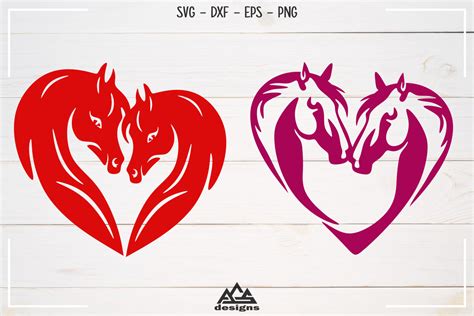 Horse Love Heart Valentine Svg Design By Agsdesign Thehungryjpeg