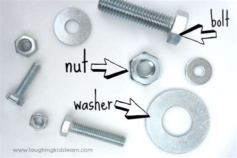 Playing With Nuts Bolts And Washers Laughing Kids Learn