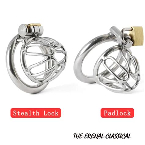 Micro Sissy Chastity Cage Stainless Steel Male Chastity Device Rings Lockable 3407 Picclick