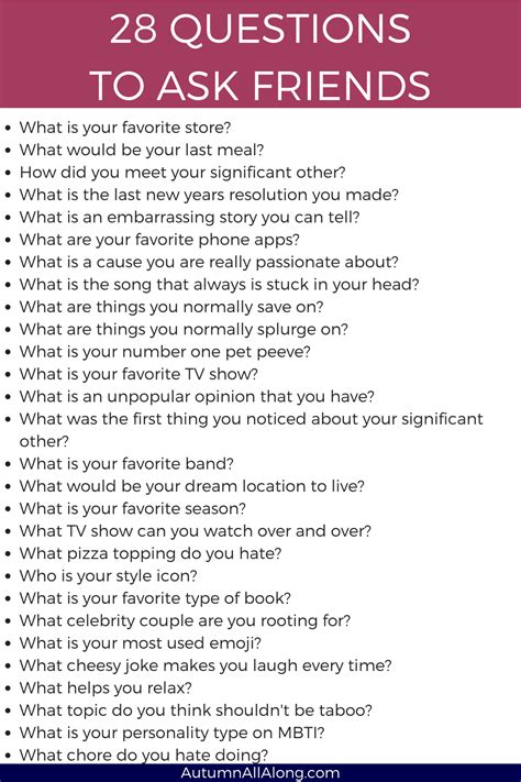 Lets Get To Know Each Other 28 Questions To Ask Friends