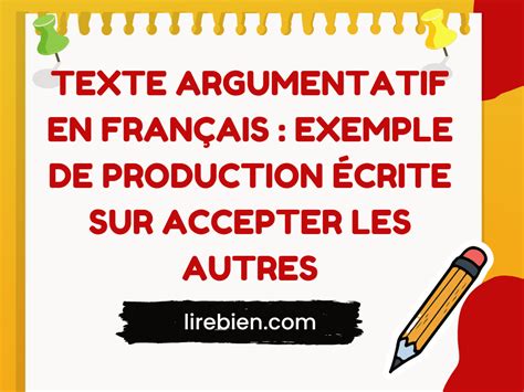 Production écrite sur accepter les autres et la différence exemples lirebien com